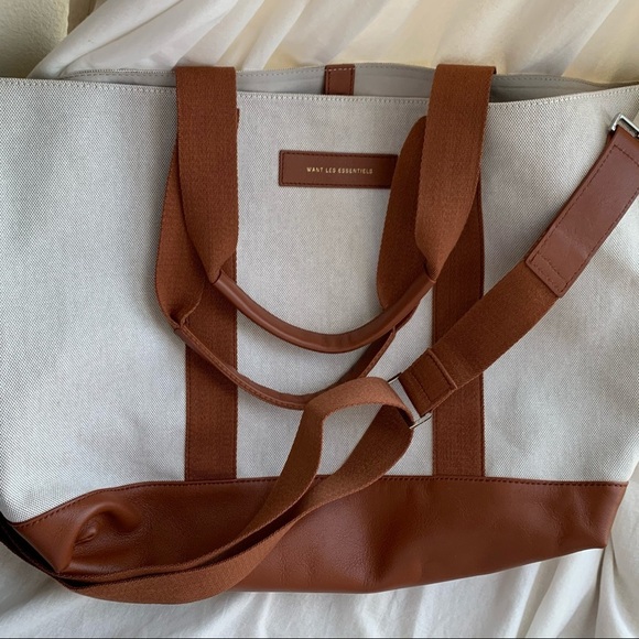 WANT LES  ESSENTIELS Marti Leather-Trimmed Tote Bag - Picture 2 of 10